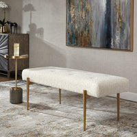 Uttermost Olivier White Bench