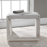 Uttermost Cabana White Small Bench