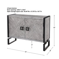 Uttermost Keyes 2 Door Gray Cabinet
