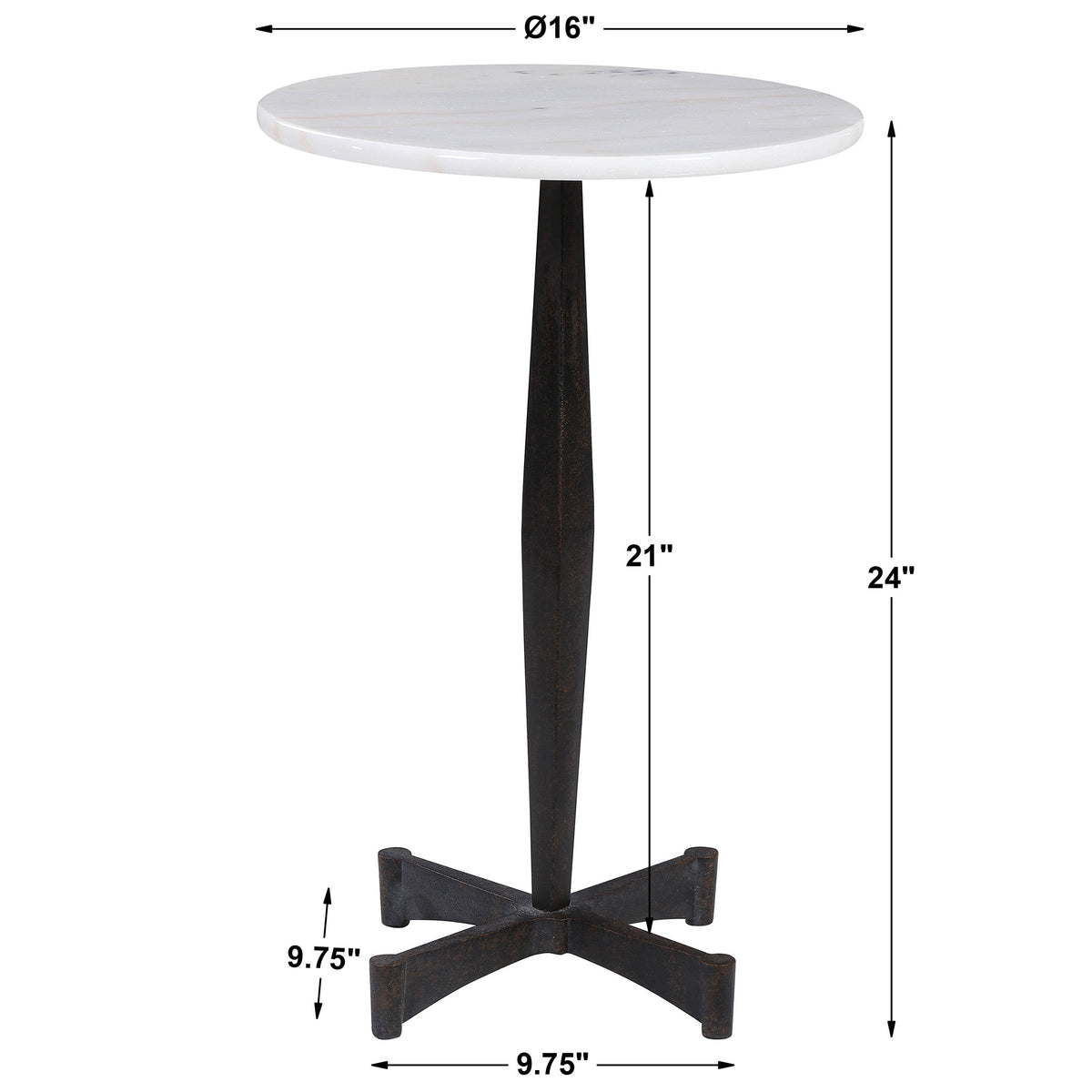 Uttermost Counteract White Accent Table