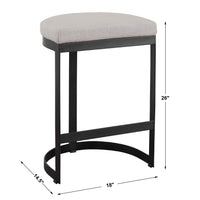 Uttermost Ivanna Black Iron Counter Stool