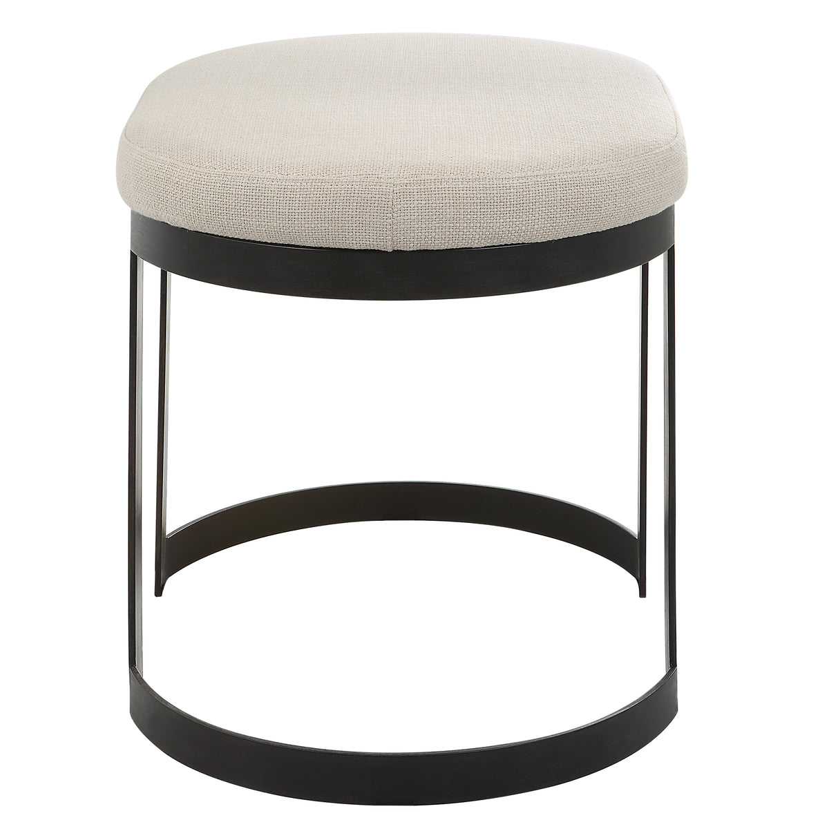Uttermost Infinity Black Accent Stool