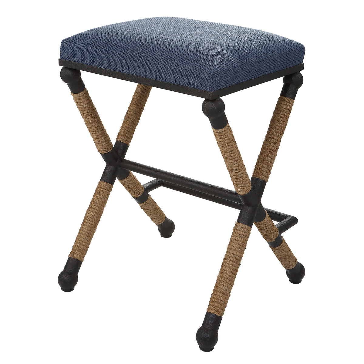 Uttermost Firth Rustic Navy Counter Stool