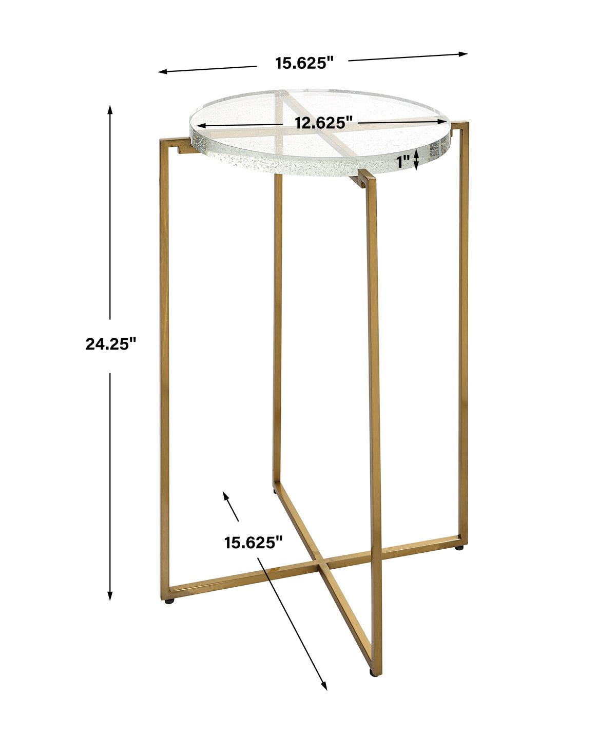 Uttermost Star-crossed Glass Accent Table