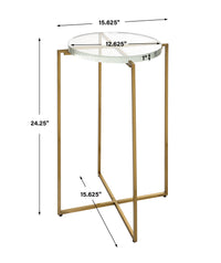 Uttermost Star-crossed Glass Accent Table