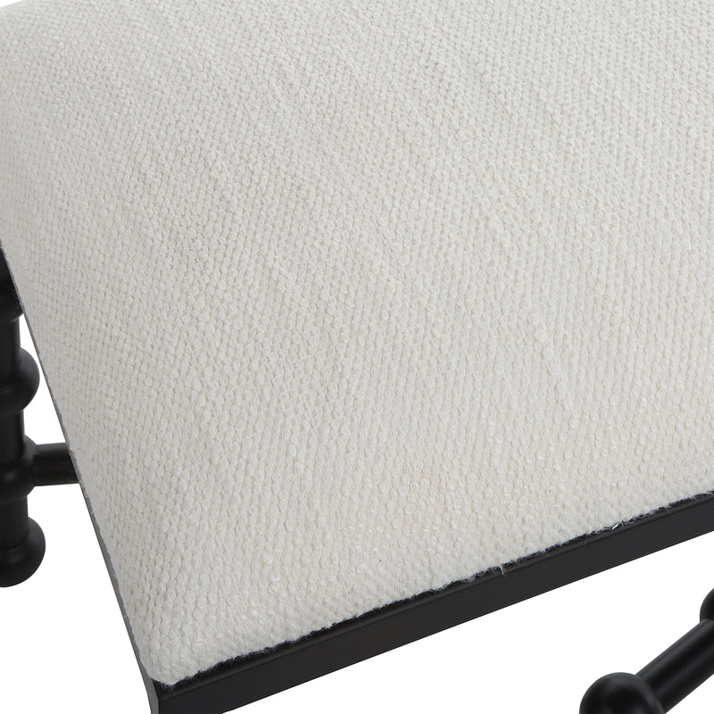 Uttermost Iron Drops Cushioned Bench