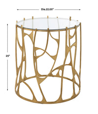 Uttermost Ritual Round Gold Side Table