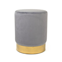 Pale Blue Velvet Stool by Zentique