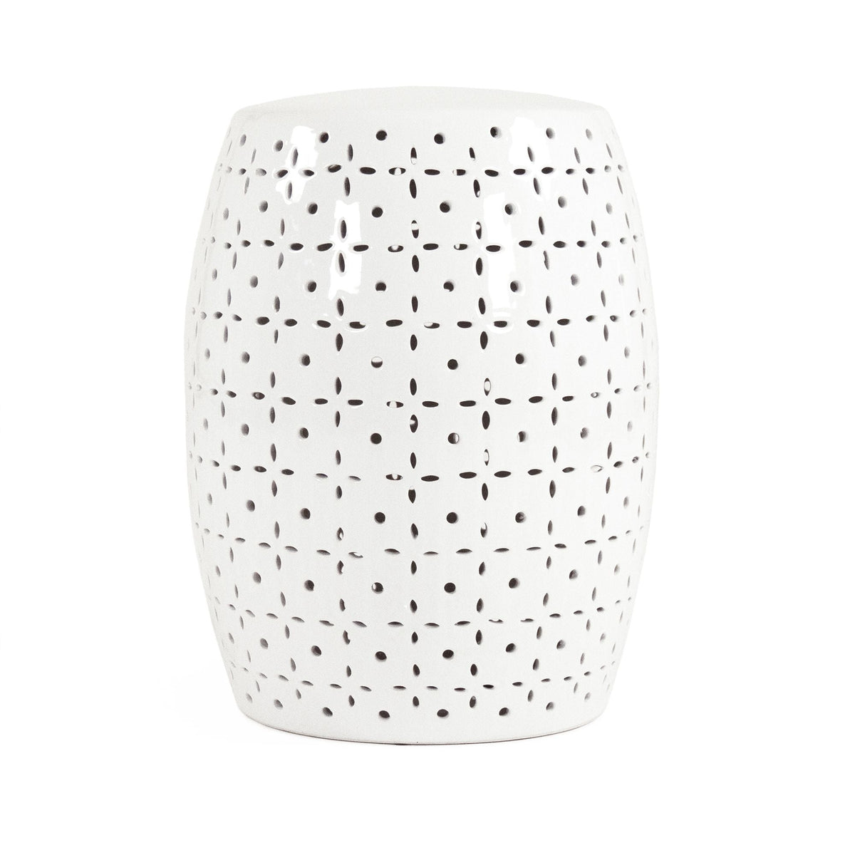 Lovell Garden Stool White by Zentique