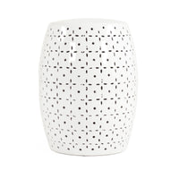 Lovell Garden Stool White by Zentique