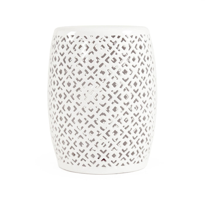 Lorin Garden Stool White by Zentique