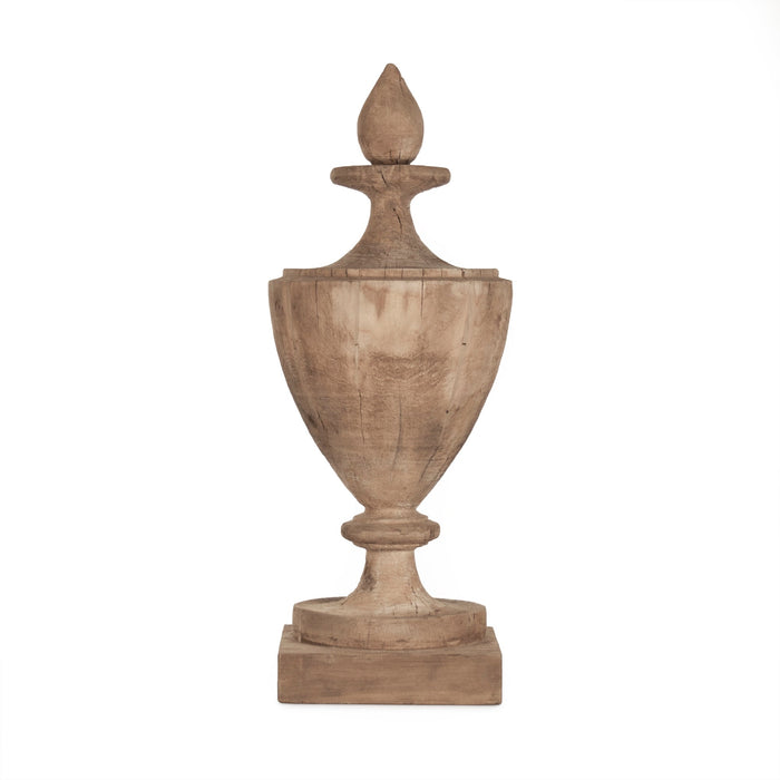 Wooden Finial Urn by Zentique