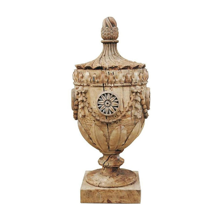 Lea Wooden Finial Urn by Zentique