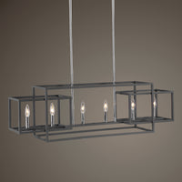 Uttermost Quadrangle 6 Light Rectangular Chandelier