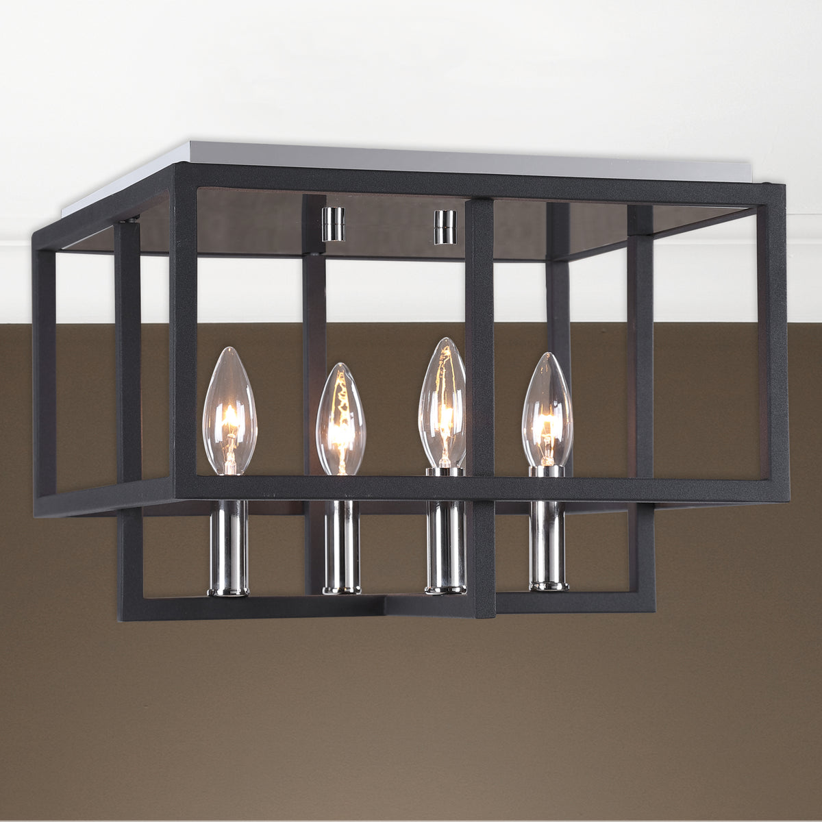 Uttermost Quadrangle 4 Light Flush Mount
