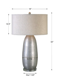 Uttermost Tartaro Industrial Silver Table Lamp