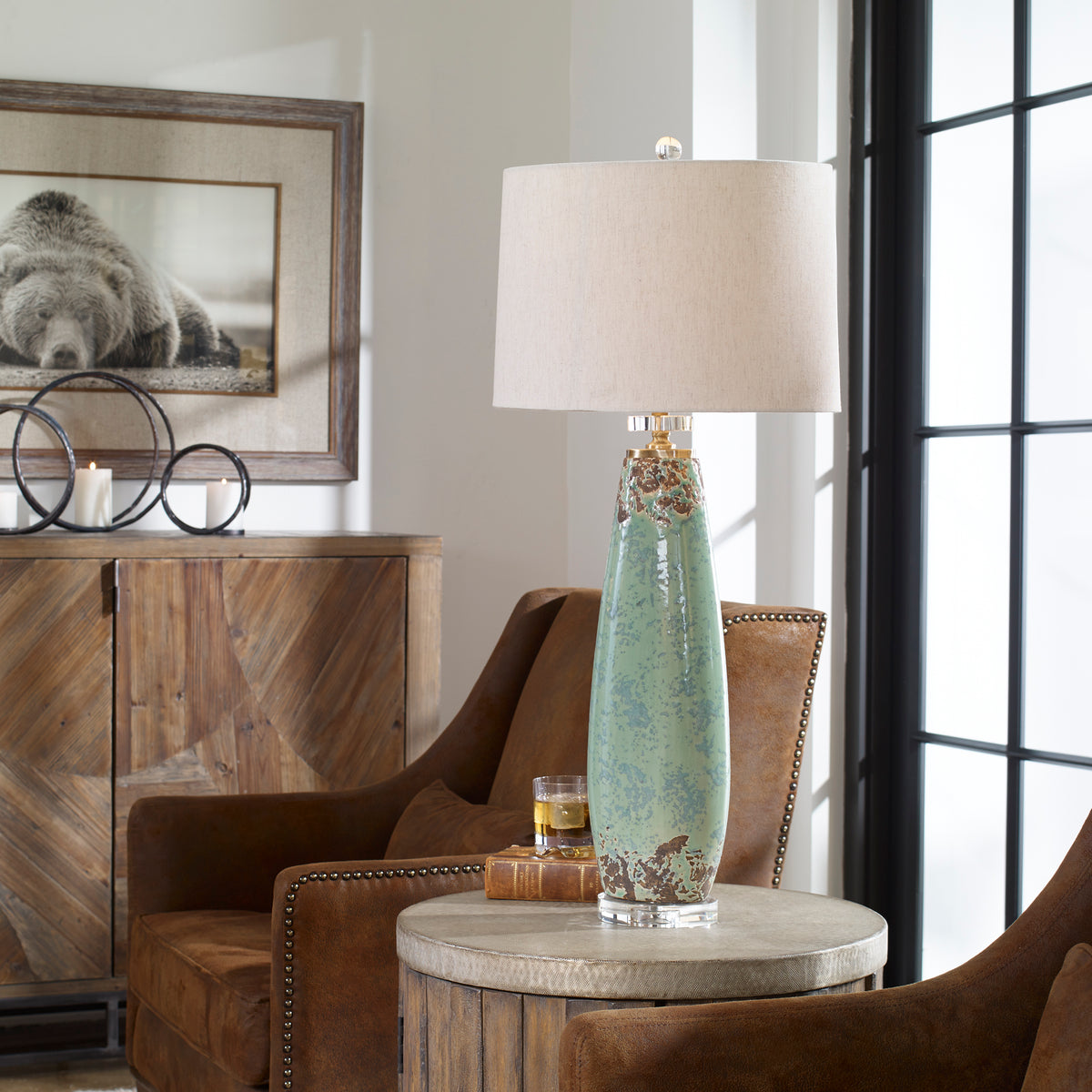 Uttermost Rovasenda Mint Green Table Lamp
