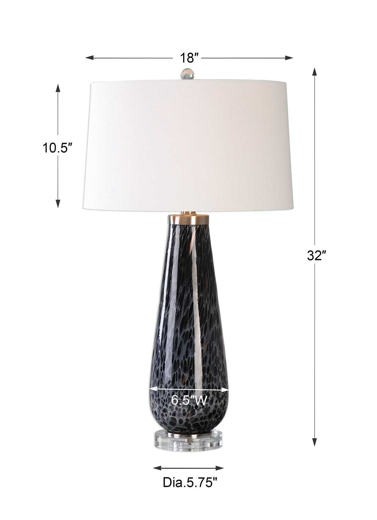 Uttermost Marchiazza Dark Charcoal Table Lamp