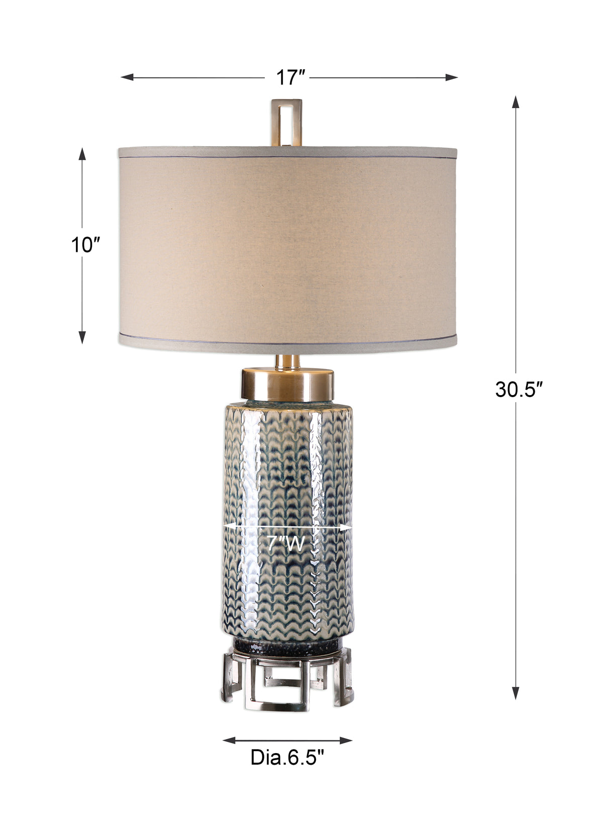 Uttermost Vanora Cerulean Blue Table Lamp