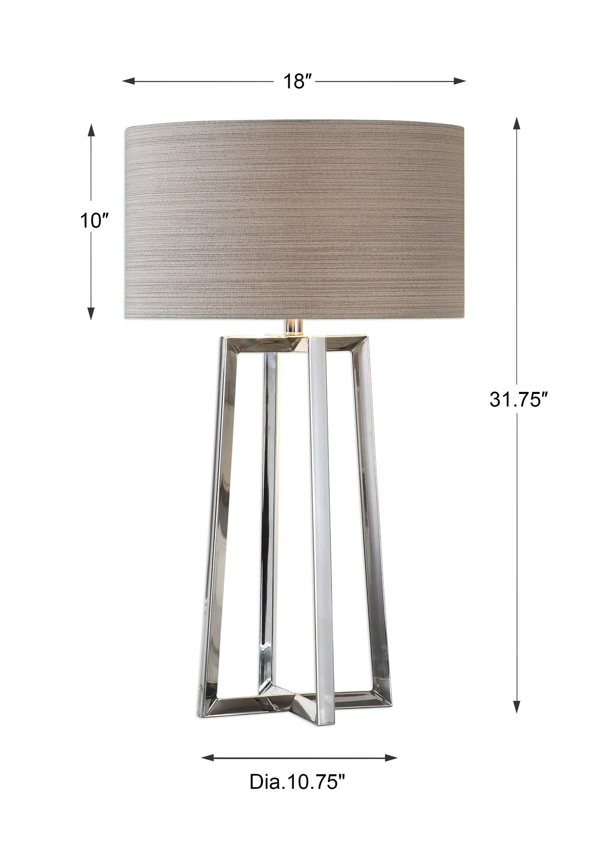 Uttermost Keokee Stainless Steel Table Lamp