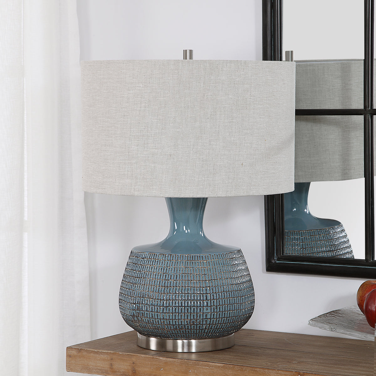 Uttermost Hearst Blue Glaze Table Lamp