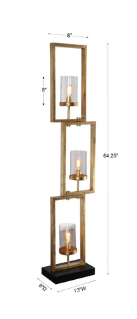 Uttermost Cielo Staggered Rectangles Floor Lamp