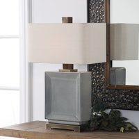 Uttermost Abbot Crackled Gray Table Lamp