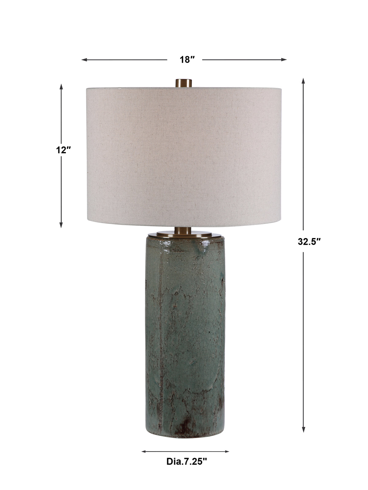 Uttermost Callais Crackled Aqua Table Lamp