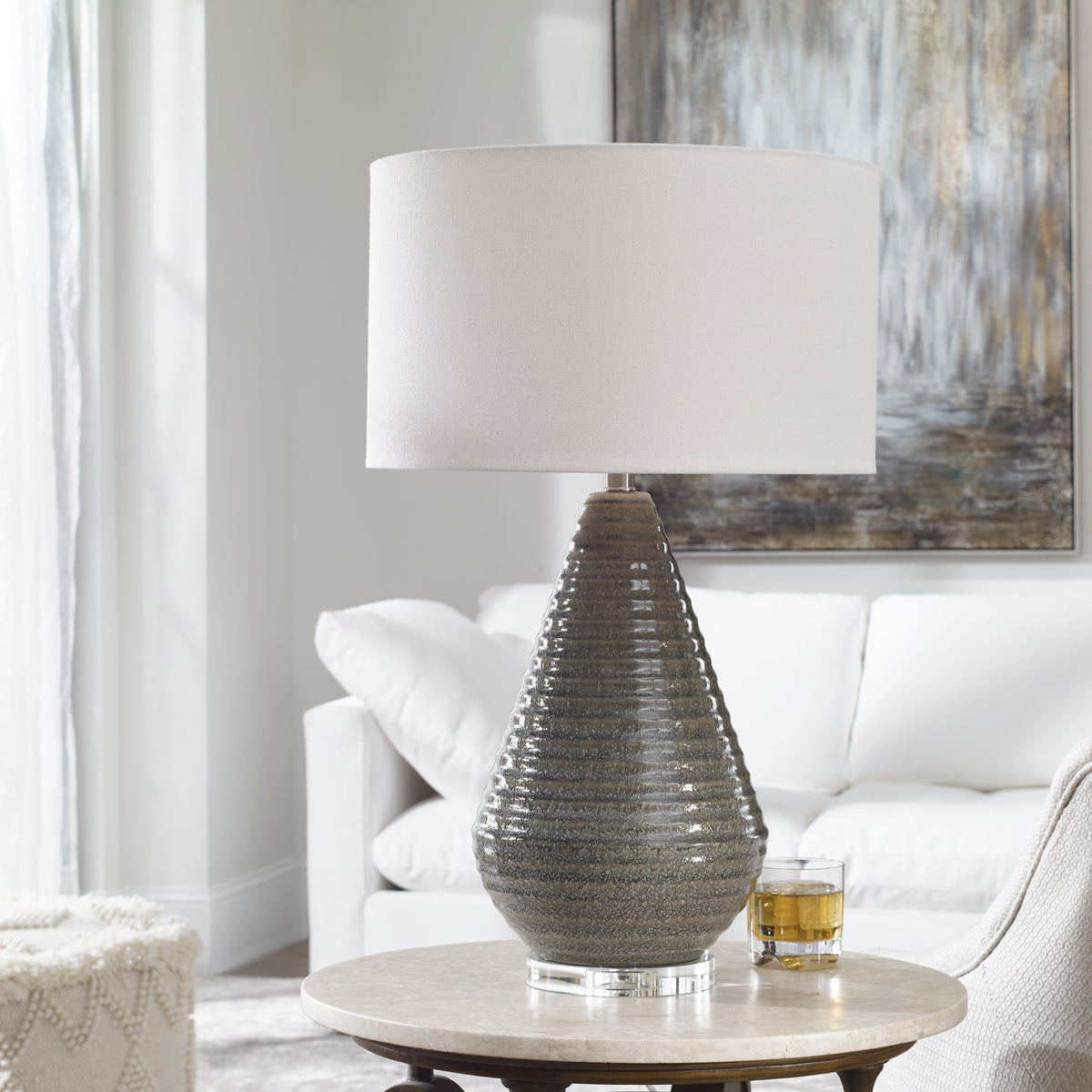 Uttermost Carden Smoke Gray Table Lamp