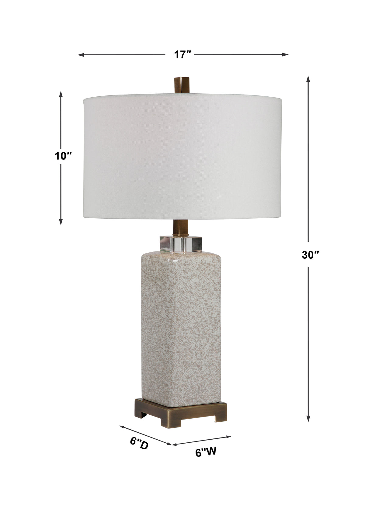 Uttermost Irie Crackled Taupe Table Lamp