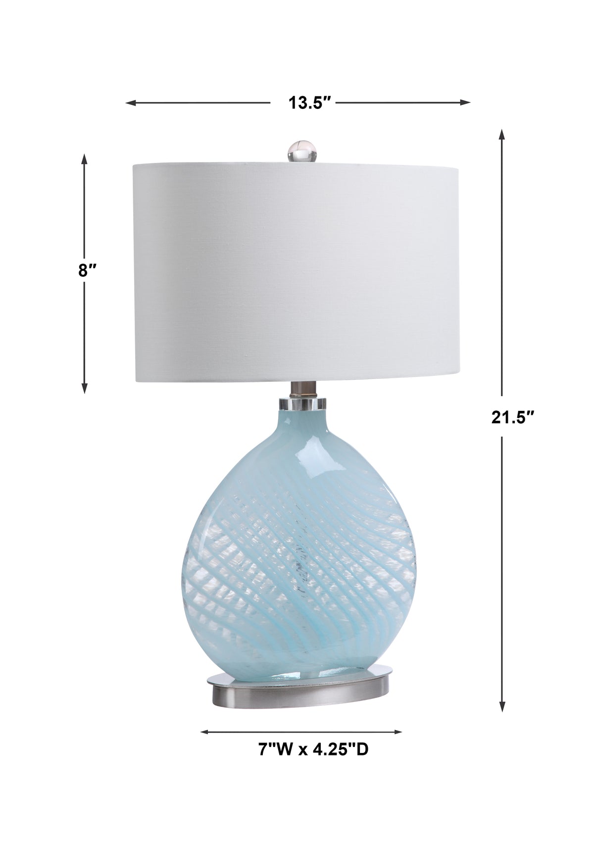 Uttermost Aquata Glass Table Lamp