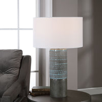 Uttermost Prova Gray Textured Table Lamp