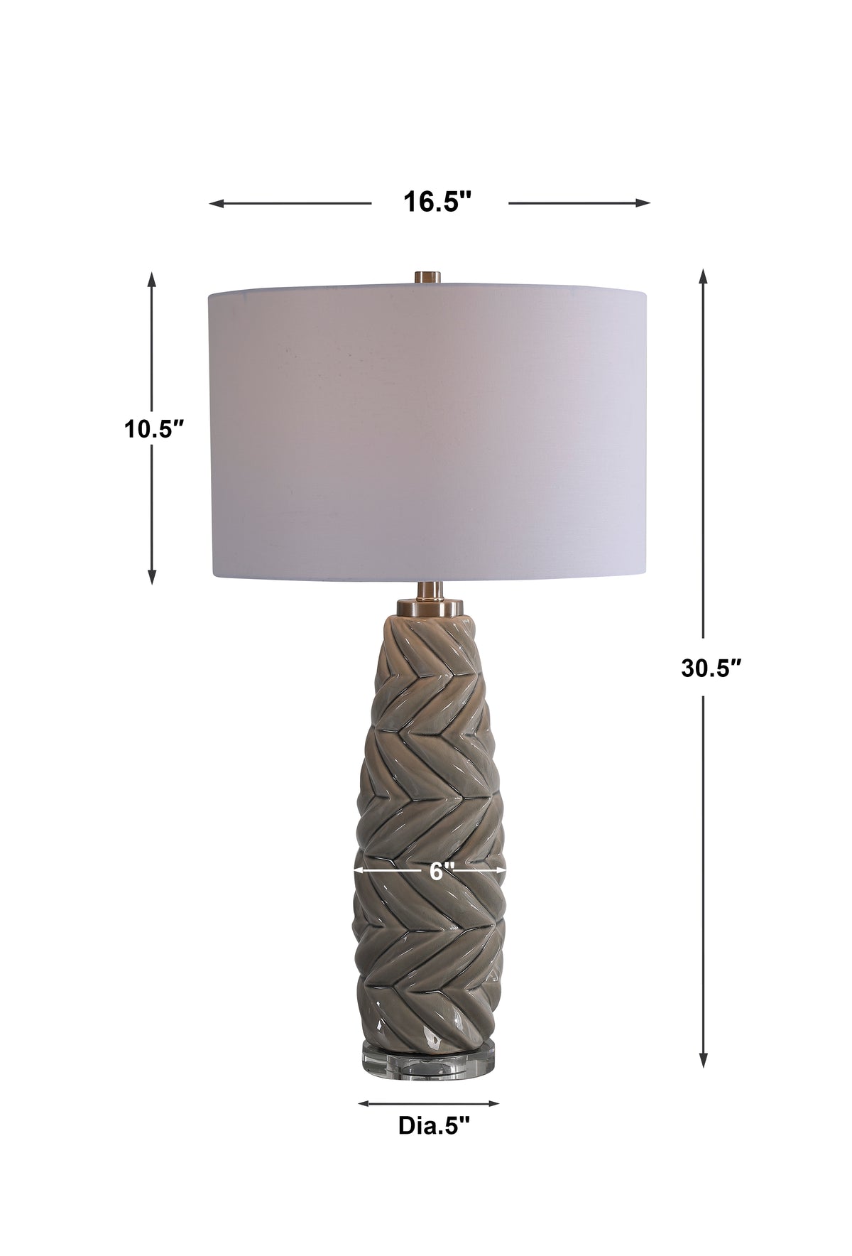 Uttermost Kari Light Gray Table Lamp