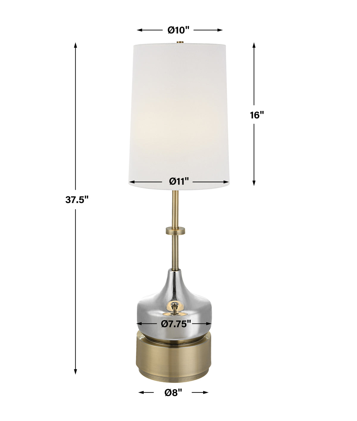Uttermost Como Mid-Century Buffet Lamp