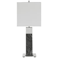 Uttermost Pilaster Black Marble Table Lamp
