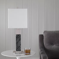 Uttermost Pilaster Black Marble Table Lamp