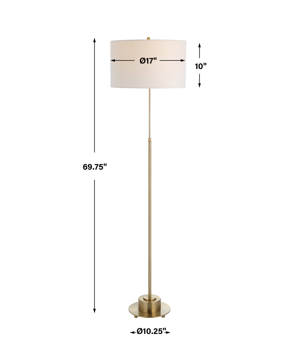 Uttermost Prominence Brass Floor Lamp
