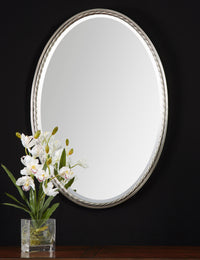 Uttermost Casalina Nickel Oval Mirror