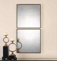 Uttermost Matty Antiqued Square Mirrors, S/2