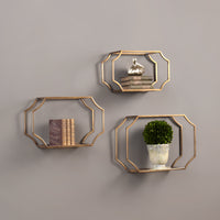 Uttermost Lindee Gold Wall Shelves S/3
