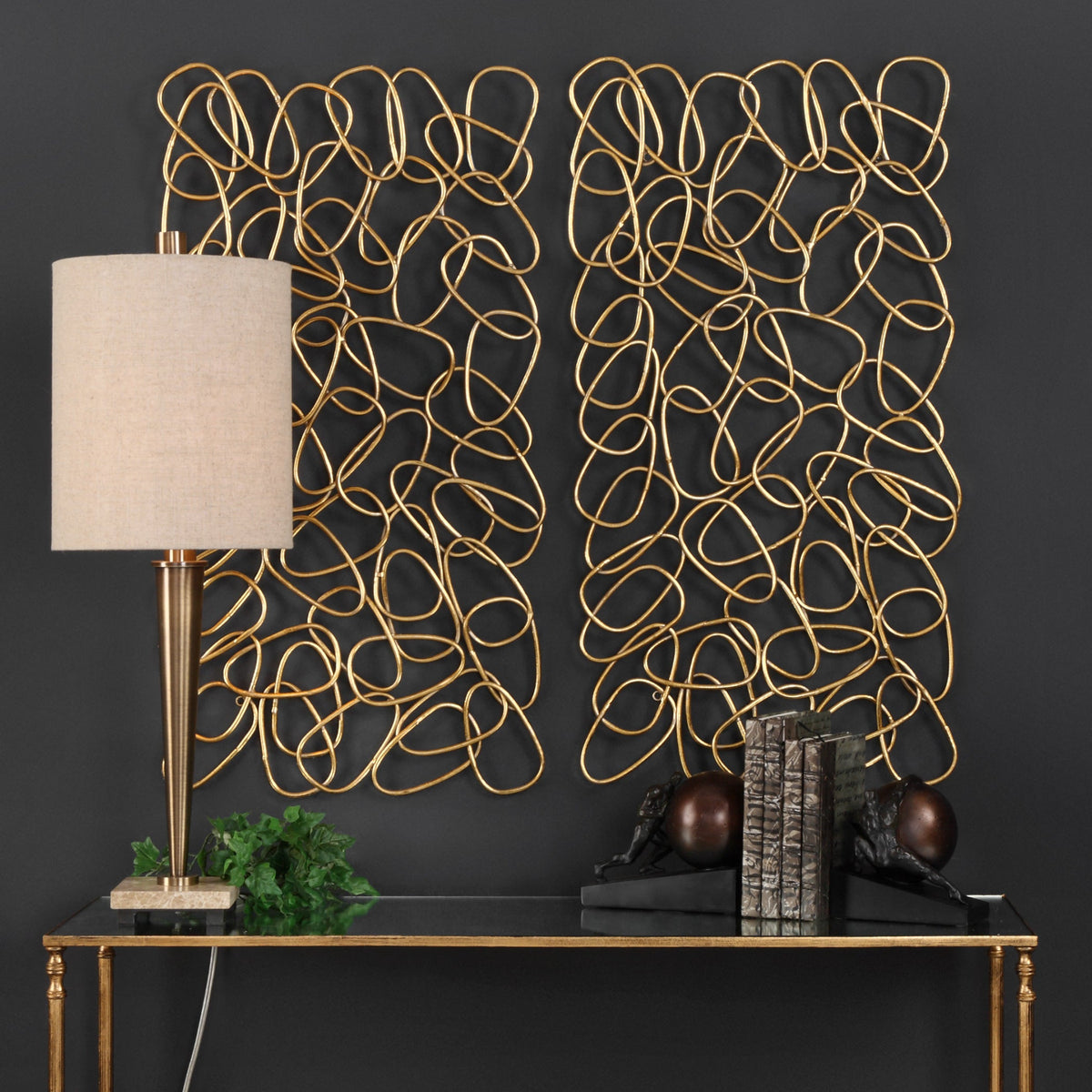 Uttermost In The Loop Gold Wall Art S/2