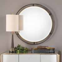 Uttermost Carrizo Bronze Round Mirror