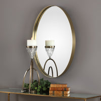 Uttermost Pursley Brass Oval Mirror