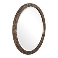 Uttermost Wayde Gold Bark Round Mirror