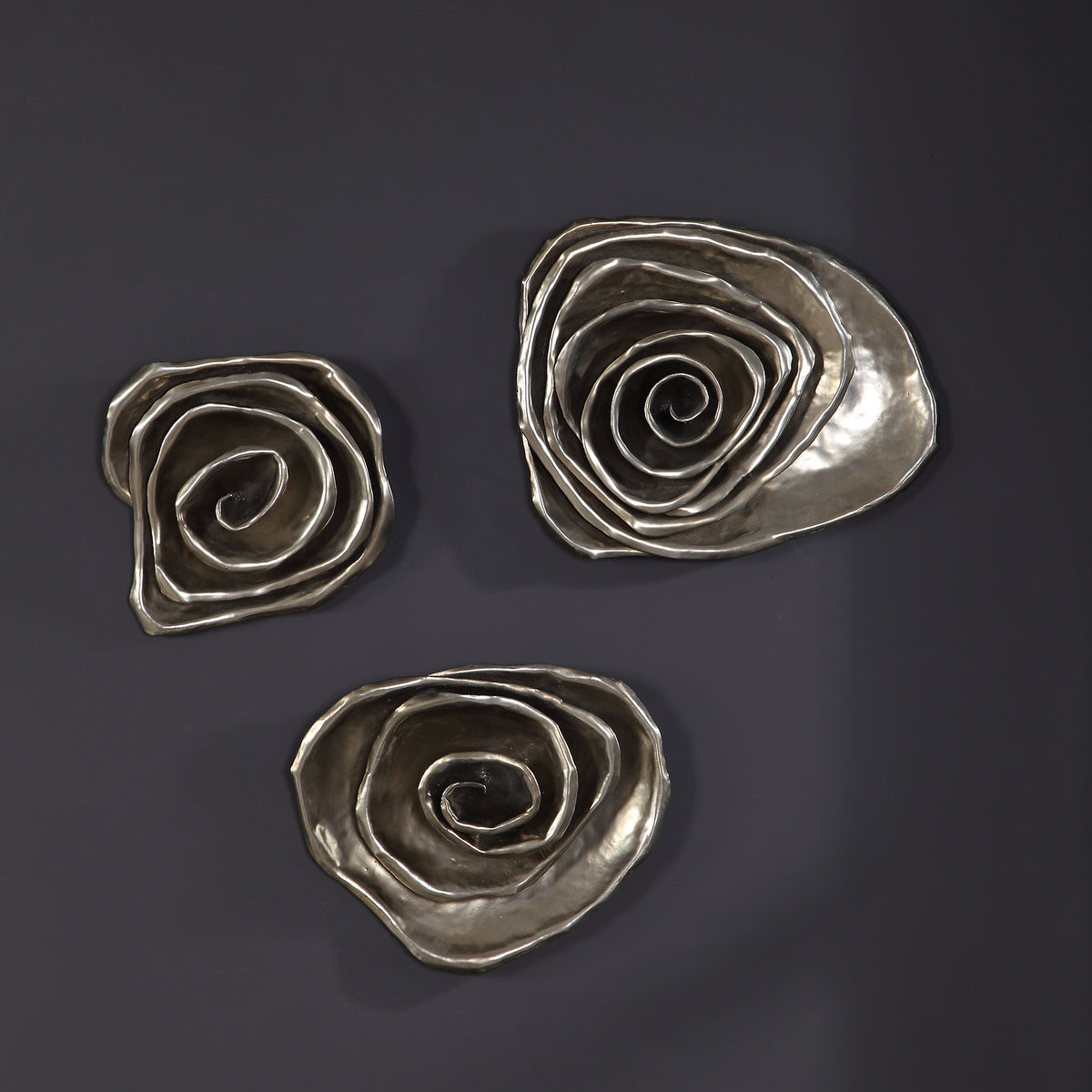 Uttermost Amalie Metal Spiral Wall Decor, S/3