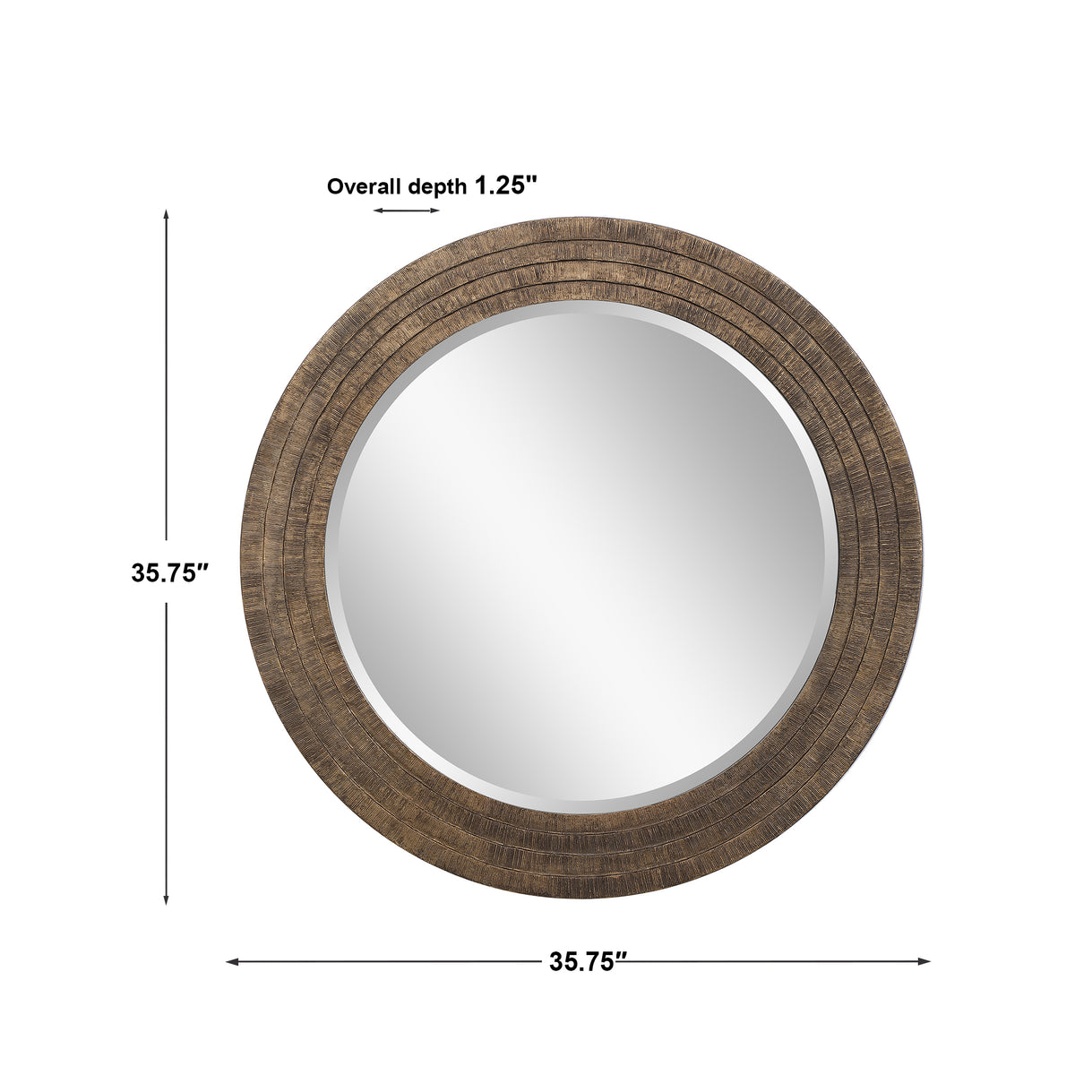 Uttermost Relic Aged Gold Round Mirror