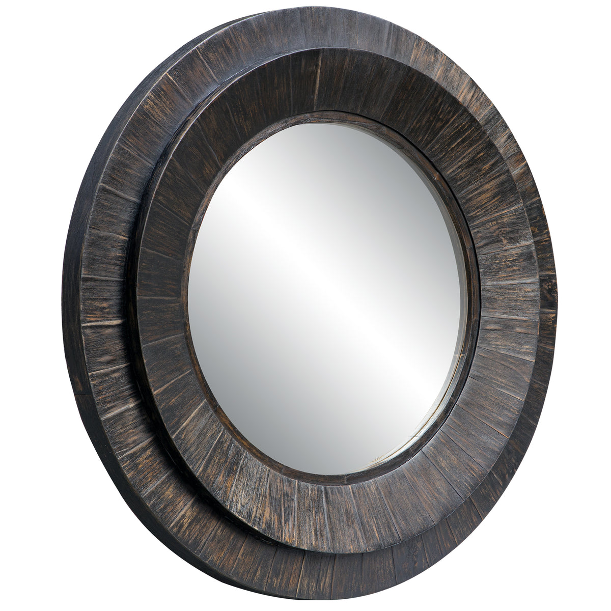 Uttermost Corral Round Wood Mirror