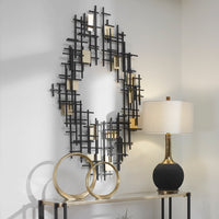 Uttermost Reflection Metal Grid Wall Decor, S/2