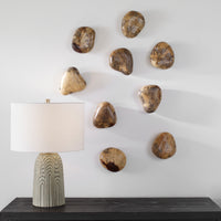 Uttermost Pebbles Blonde Wood Wall Decor, S/9
