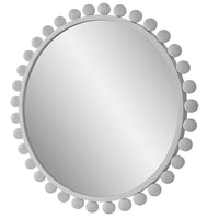 Uttermost Cyra White Round Mirror